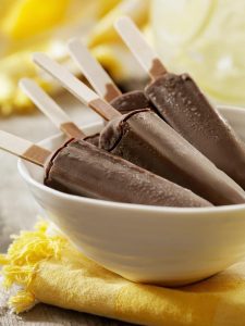 protein powder chocolate-coconut popsicles